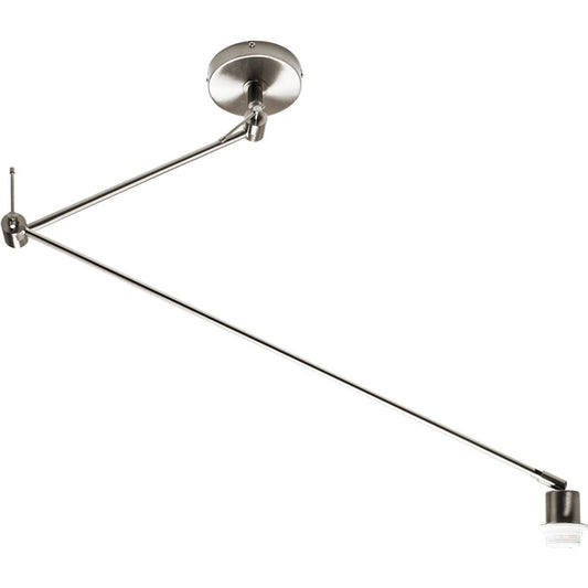 Lámpara de Techo HAIA Brazo Articulado 90 cm Níquel Interlusa - Vista frontal principal en fondo blanco | LuzGurú