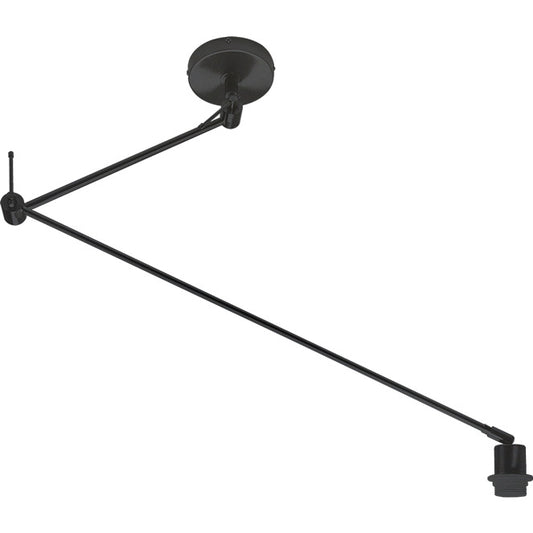 Lámpara de Techo HAIA Brazo Articulado 90 cm Negro LUMIT Interlusa - Vista frontal principal en fondo blanco | LuzGurú