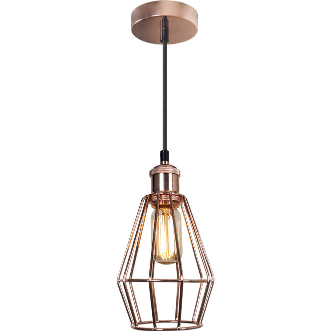 Colgante CONNETICUT vintage de Interlusa en acabado cobre, ideal para iluminación interior