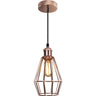 Colgante CONNETICUT vintage de Interlusa en acabado cobre, ideal para iluminación interior