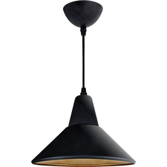 Lámpara Colgante Gilberto 22 cm Negro/Oro Interlusa - Vista frontal principal en fondo blanco | LuzGurú