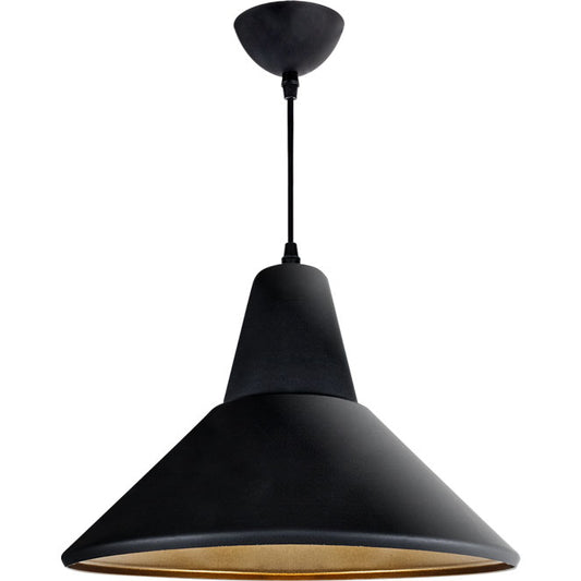 Lámpara Colgante Gilberto 34 cm Negro/Oro Interlusa - Vista frontal principal en fondo blanco | LuzGurú