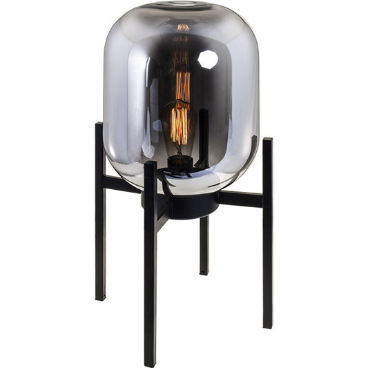 Lámpara de Sobremesa Vintage Murilo 50 cm Negro Interlusa - Vista frontal principal en fondo blanco | LuzGurú