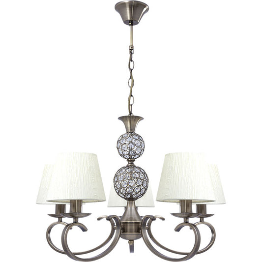 Lámpara de Techo HONDURAS 60 cm Beige y Cuero Altura Regulable LUMIT Interlusa - vista principal | Interlusa