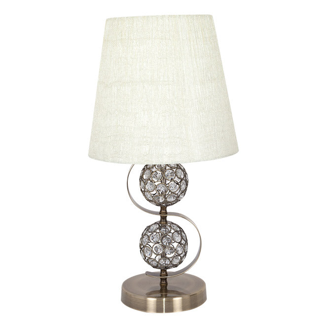 Lámpara sobremesa Honduras LUMIT beige y cuero, referencia 097571014