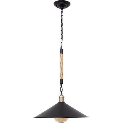 Lámpara colgante SOGA vintage de cuerda negra Interlusa en detalle