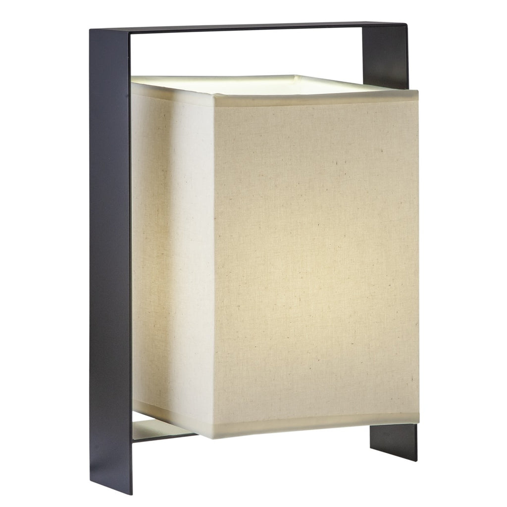 Lámpara de sobremesa Hank algodón crudo ALEMAR - Vista principal con pantalla difusa