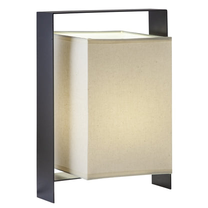 Lámpara de sobremesa Hank algodón crudo ALEMAR - Vista principal con pantalla difusa