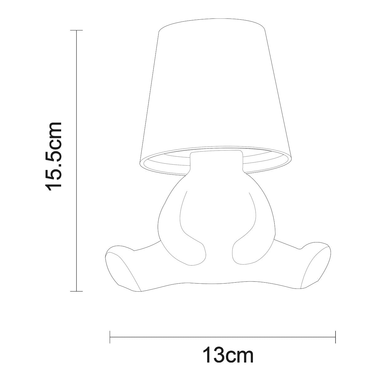 Detalles del interruptor táctil y cabeza de la lámpara sobremesa LED Lenox crema ALEMAR