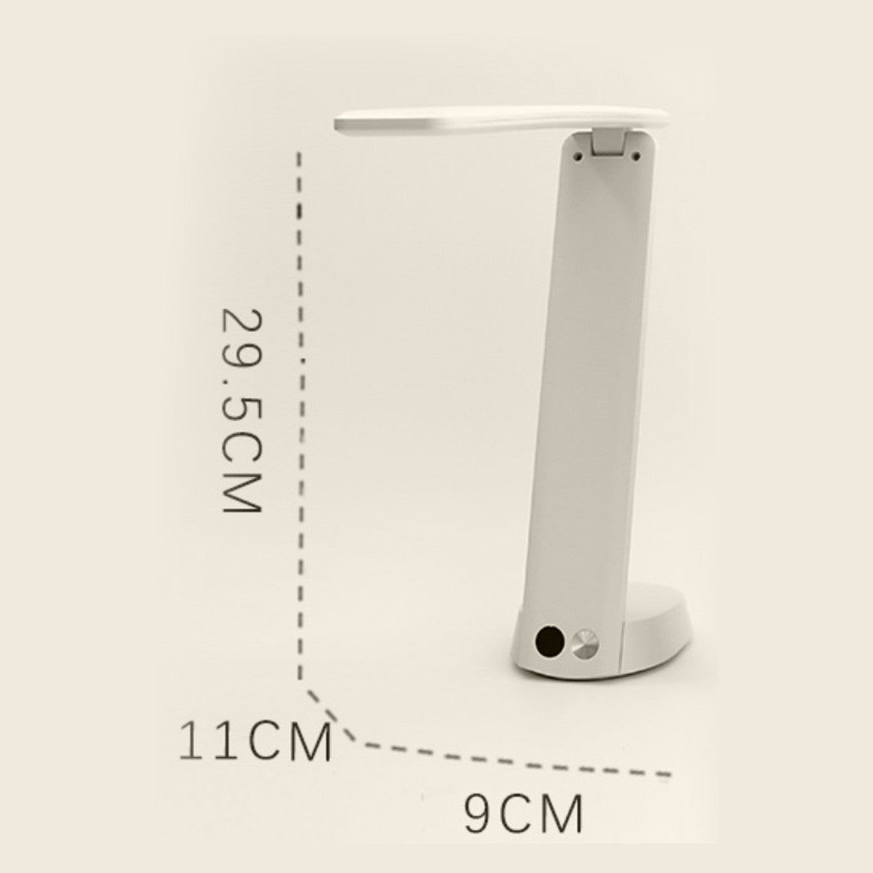 Esquema con dimensiones del flexo linterna LED Blum ALEMAR