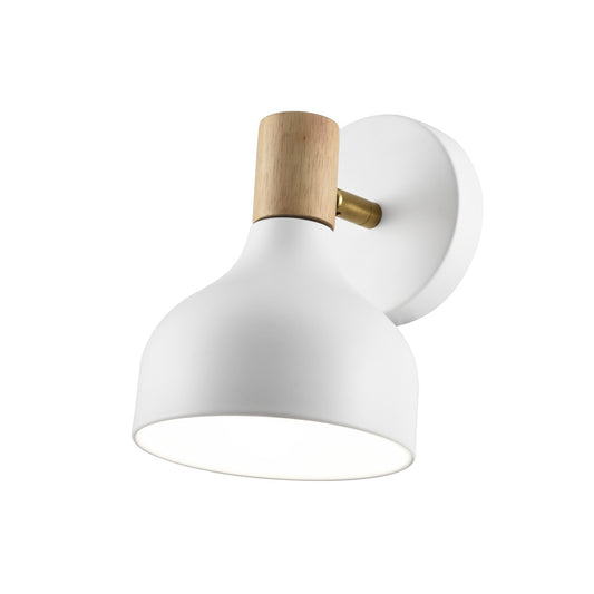 Aplique de pared Argán blanco madera ALEMAR con cabezal orientable - Vista principal