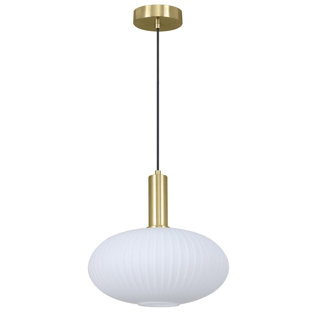 Colgante Carmin latón opal ALEMAR - Vista principal con tulipa