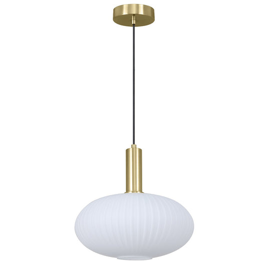 Colgante Carmin latón opal ALEMAR - Vista principal con tulipa