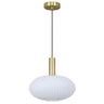 Colgante Carmin latón opal ALEMAR - Vista principal con tulipa