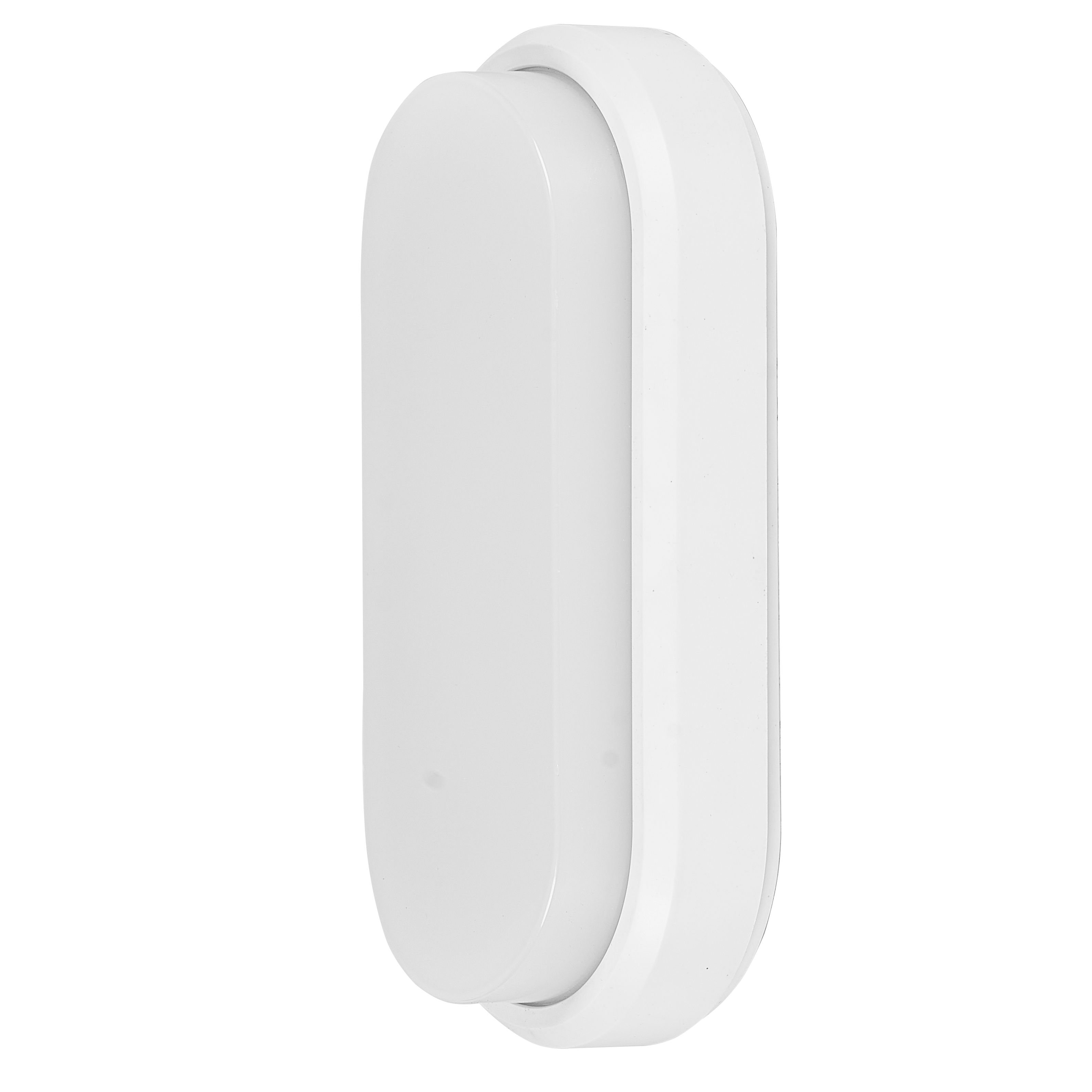 Aplique exterior Yucatán Oval Blanco 12W IP65 de Fabrilamp, diseño moderno y resistente a la intemperie.