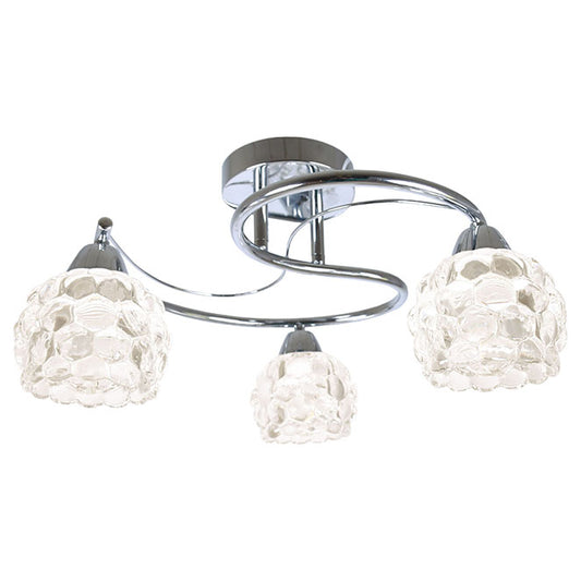 Tulipa Glass Plafón de techo LUMIT cromo, Ref. 100153020