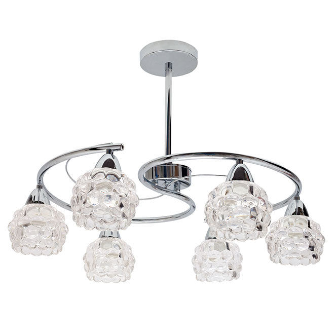 Lámpara de techo Tulipa Glass LUMIT 100156020 cromo, diseño elegante