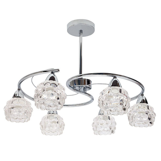 Lámpara de techo Tulipa Glass LUMIT 100156020 cromo, diseño elegante