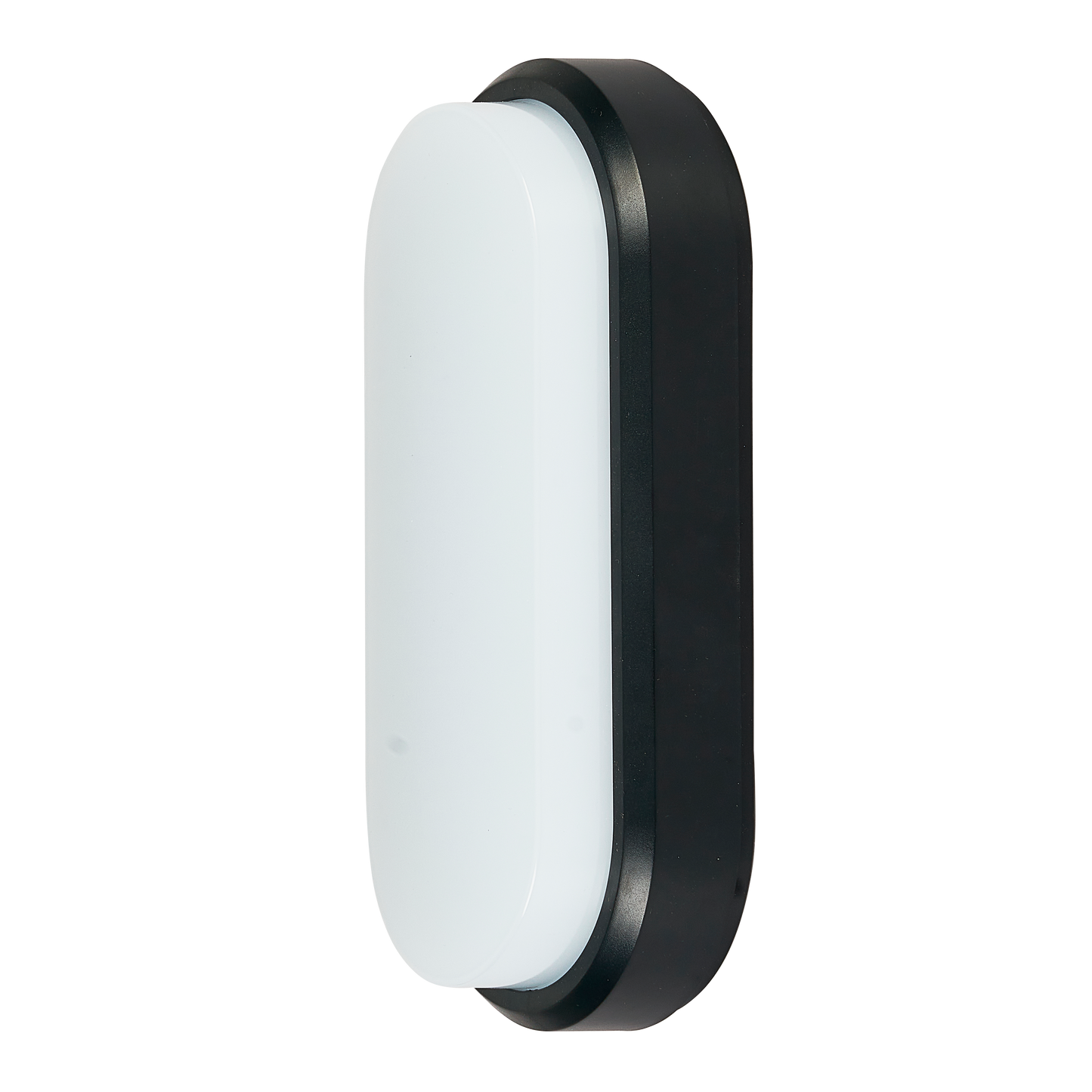 Aplique exterior Yucatán Oval Negro 12W IP65 Fabrilamp. Iluminación moderna para exteriores.