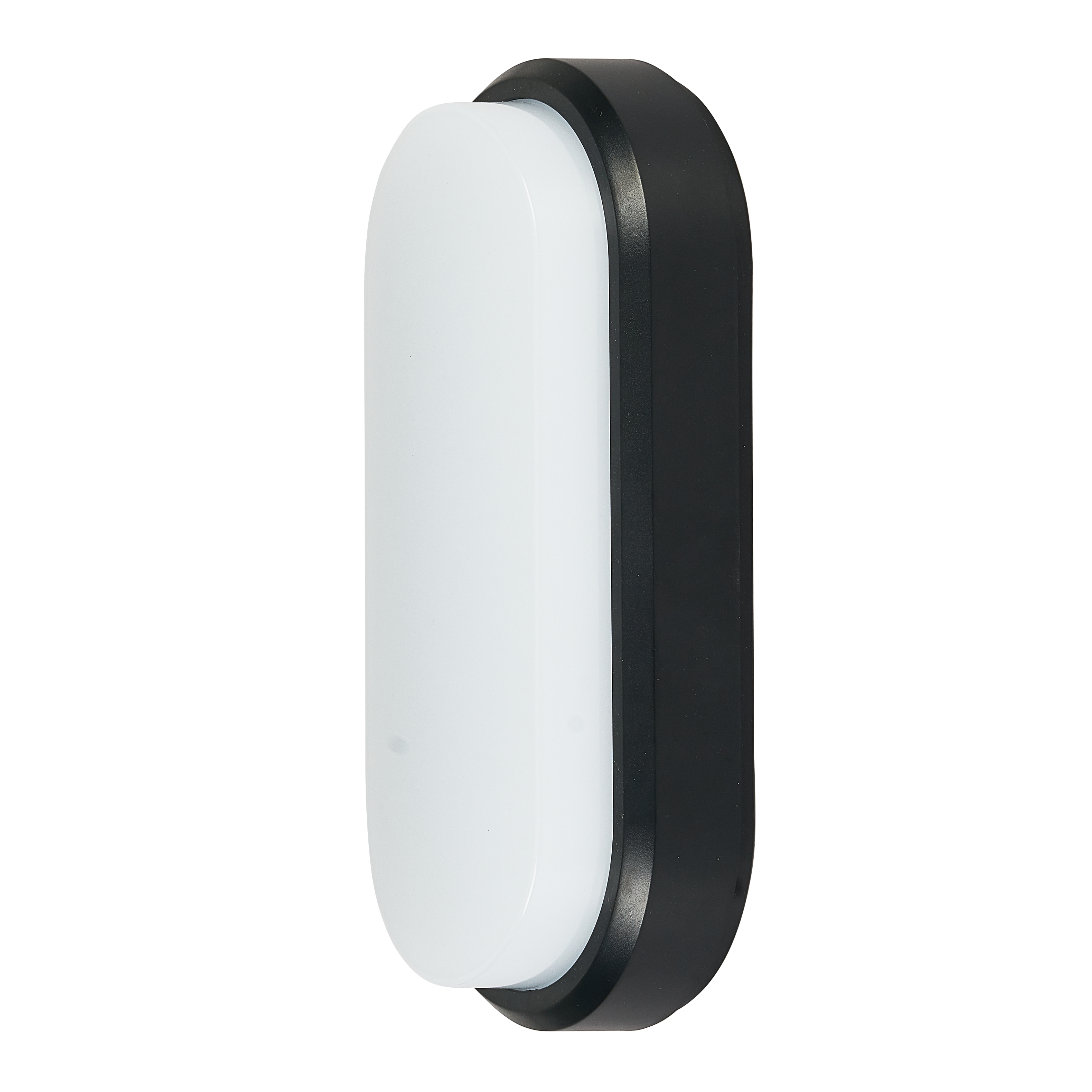 Aplique exterior Yucatán Oval Negro 12W IP65 Fabrilamp. Iluminación moderna para exteriores.