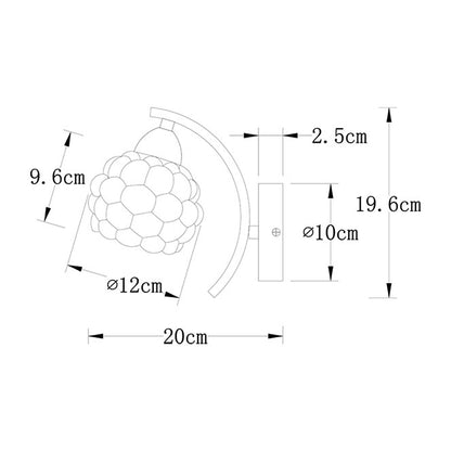 Aplique de pared con protección IP20, ideal para interiores