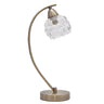 Lámpara de sobremesa TULIPA GLASS LUMIT en cuero, ref. 100171014