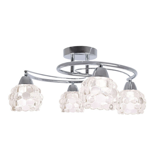 Plafón TULIPA GLASS Cromo LUMIT - Lámpara de techo elegante, Ref. 100184020