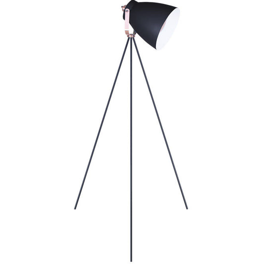 Lámpara de Pie Vintage Getting 150 cm Negro y Cobre Interlusa - Vista frontal principal en fondo blanco | LuzGurú