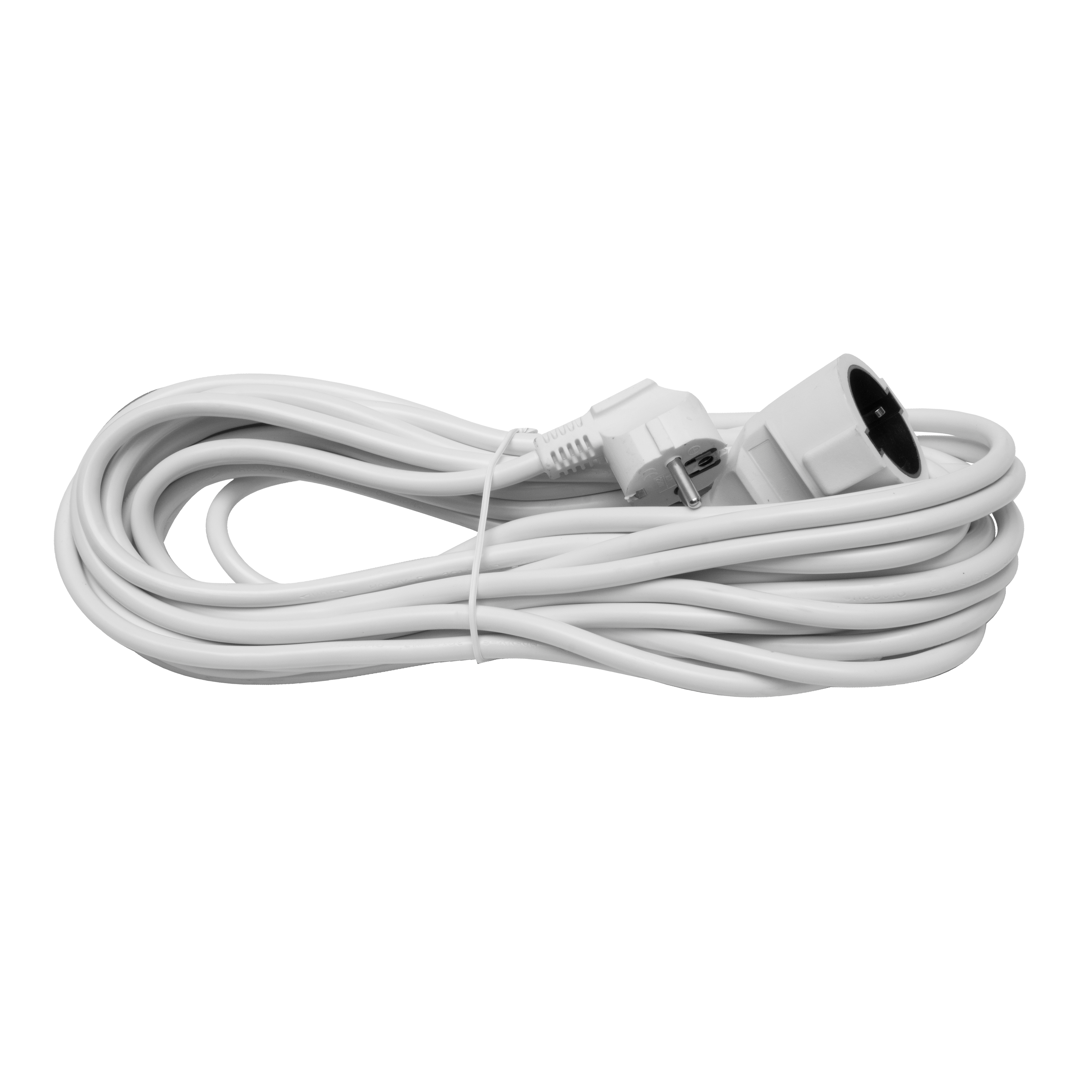 Alargador eléctrico Fabrilamp de 10 metros, cable de cobre 3x1.5mm, 3500W máximo, color blanco.