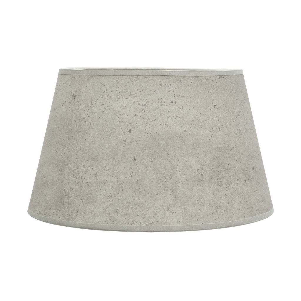 Pantalla Salma E27 Cemento Gris, vista frontal, Fabrilamp, luzguru.com