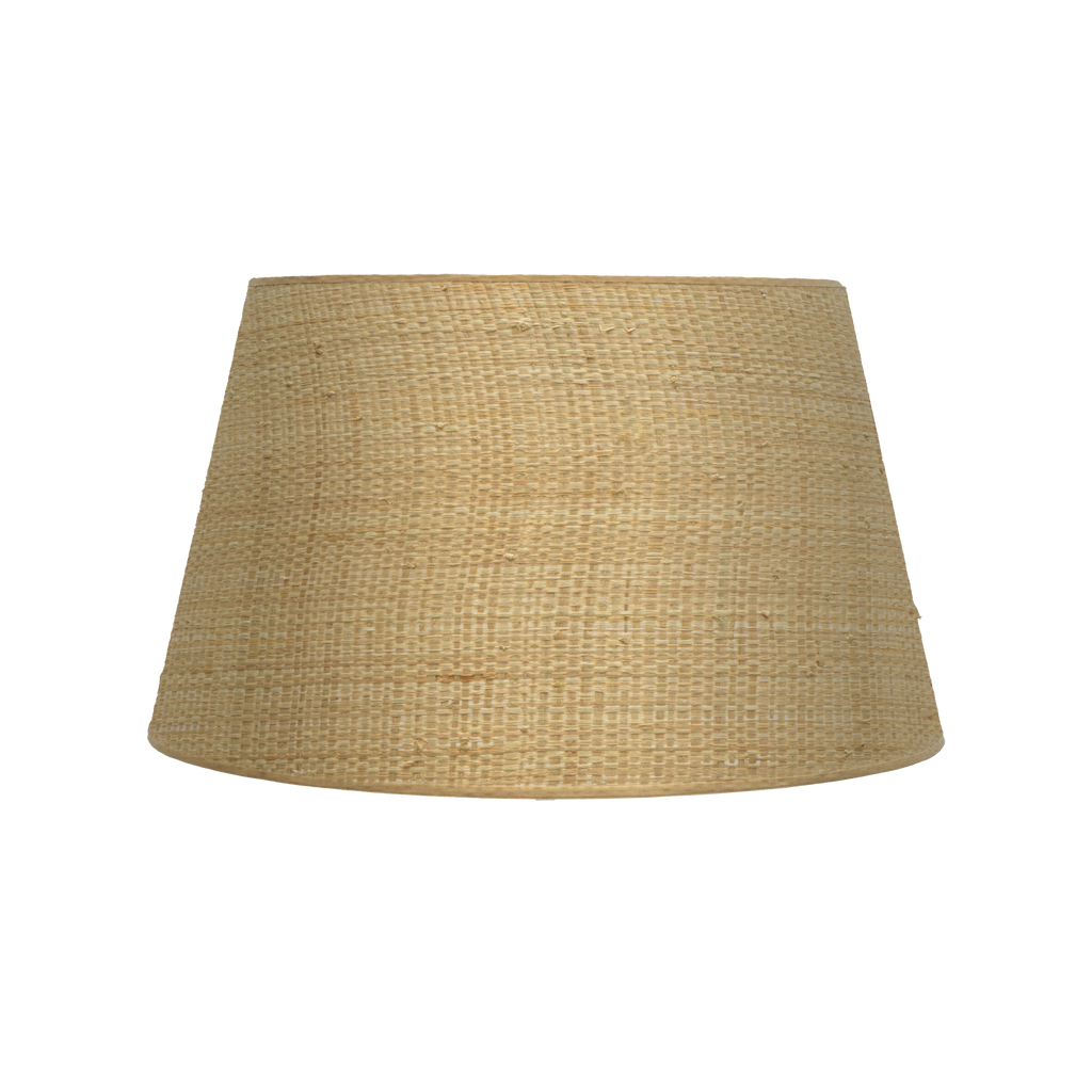 Pantalla Salma E27 Natural 40x30x25 cm, vista frontal, Fabrilamp, luzguru.com