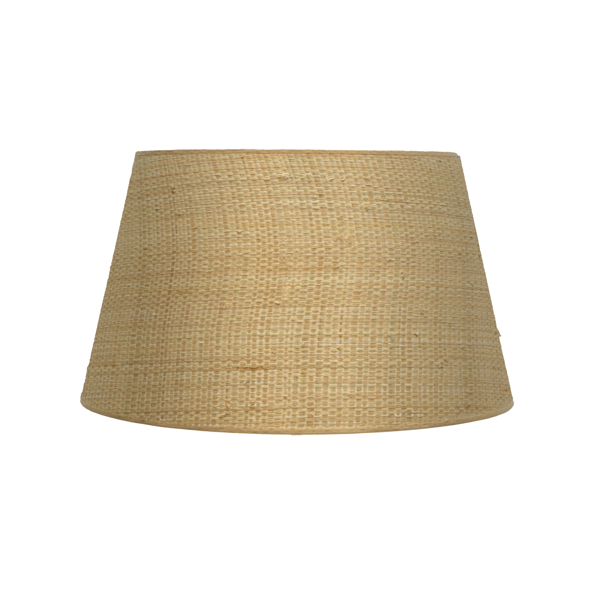 Pantalla Salma E27 Natural 40x30x25 cm, vista frontal, Fabrilamp, luzguru.com