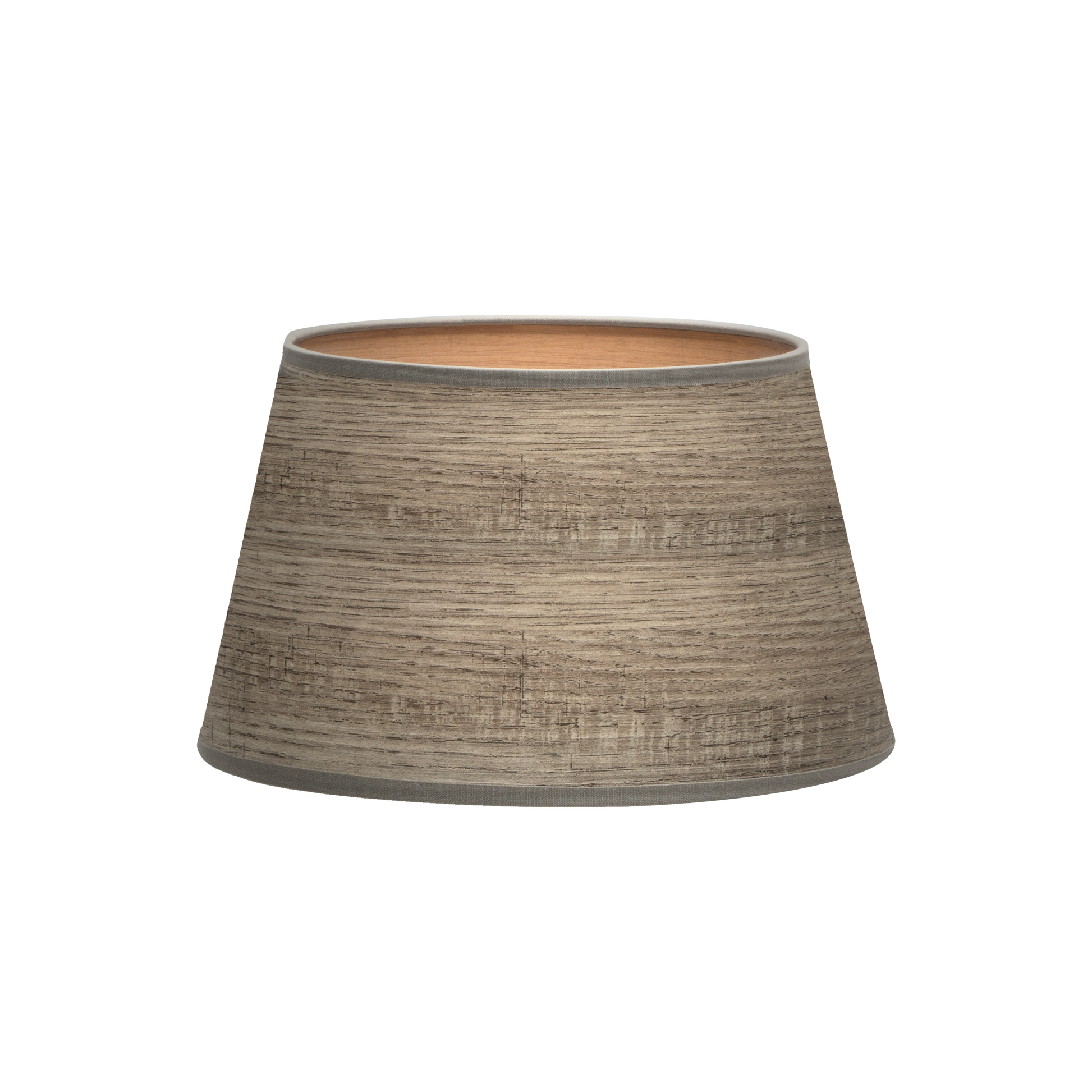 Pantalla Salma fabricada en Textil color Madera Gris, ideal para Hogar