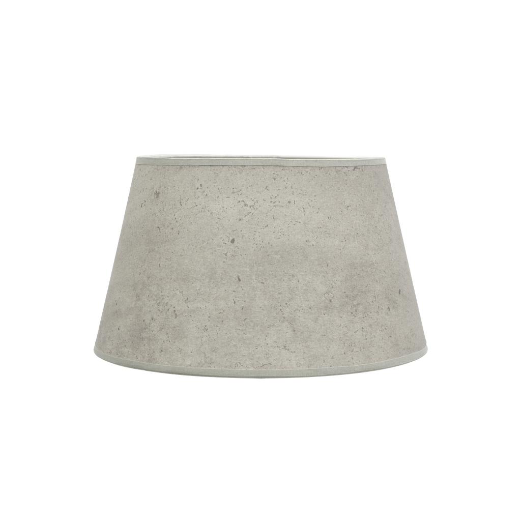 Pantalla Salma E27 Cemento Gris, vista frontal, Fabrilamp, luzguru.com