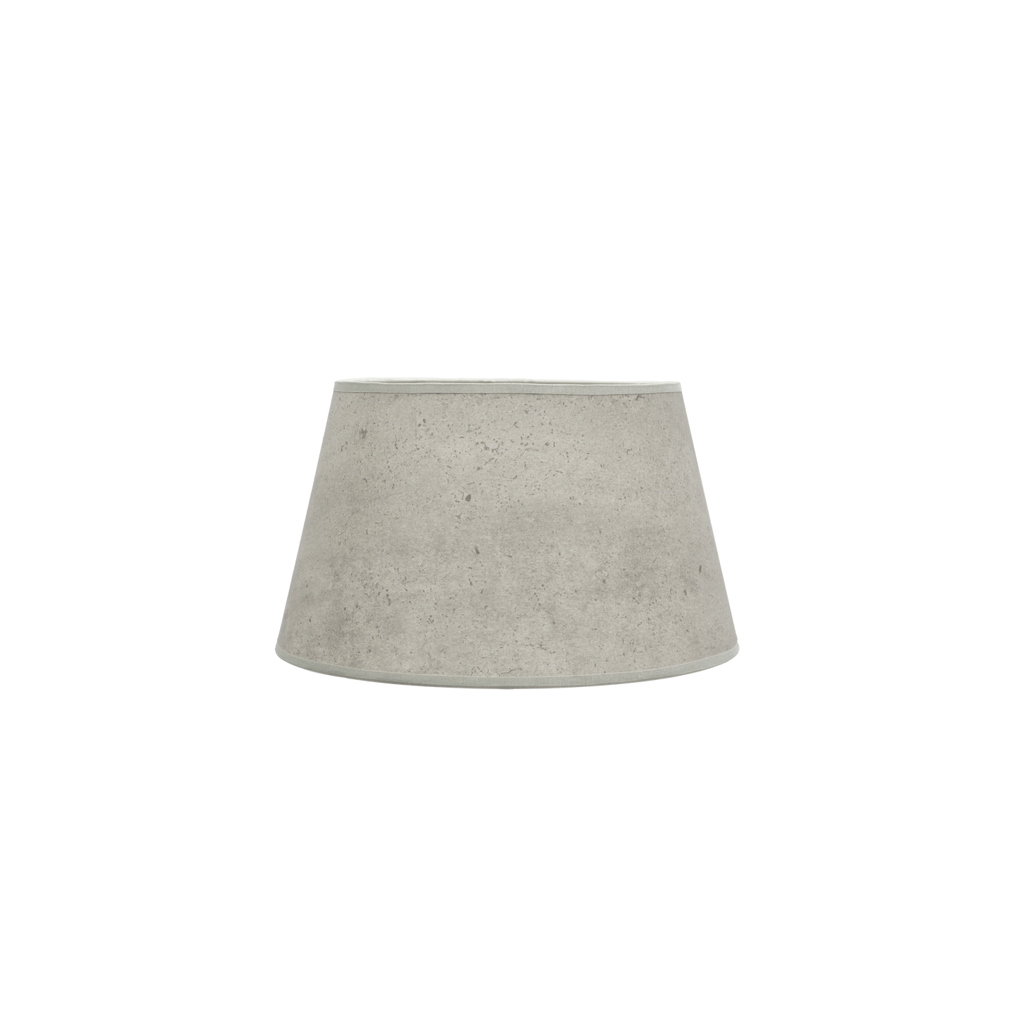 Pantalla Salma fabricada en Textil color Cemento Gris, ideal para lámparas de interior