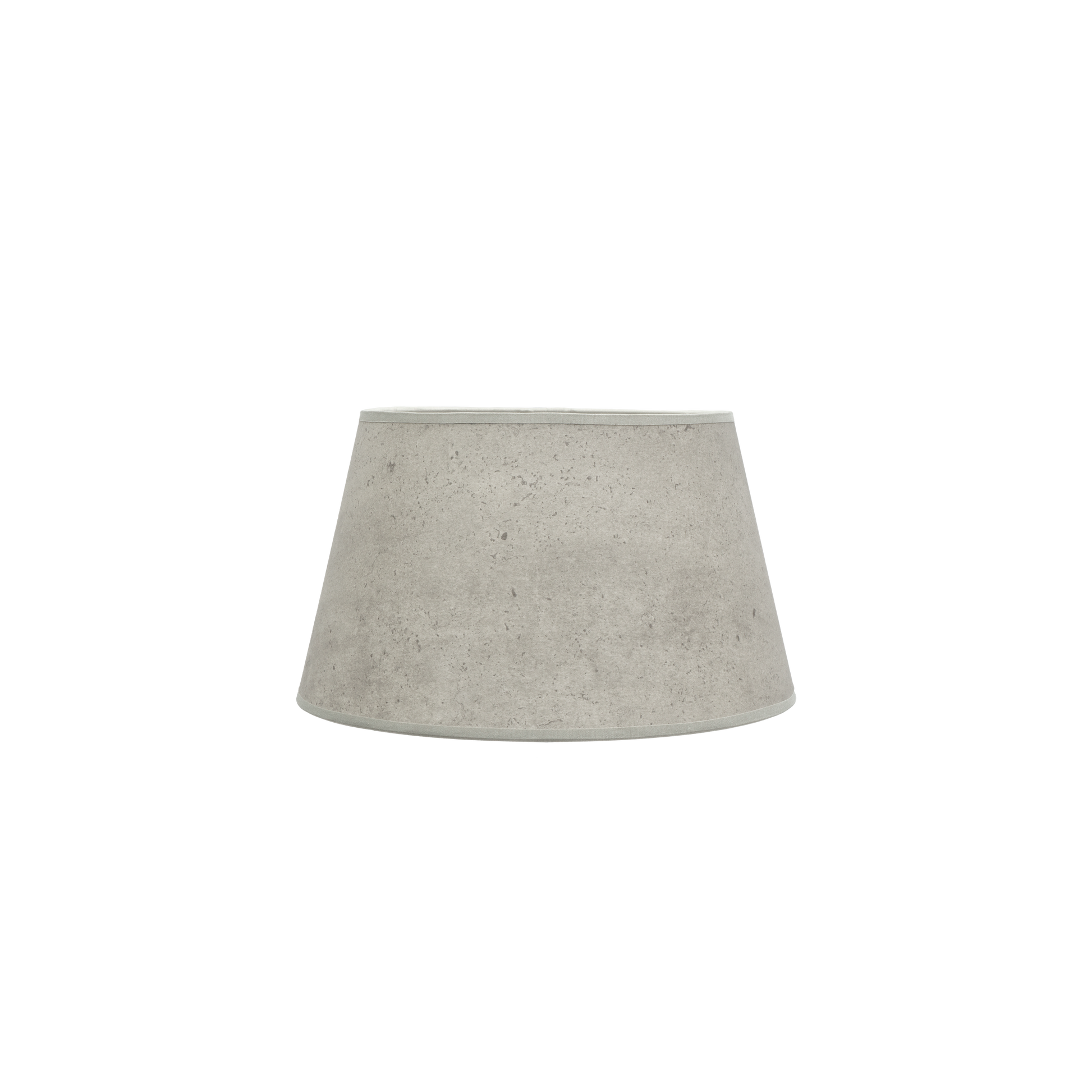 Pantalla Salma fabricada en Textil color Cemento Gris, ideal para lámparas de interior