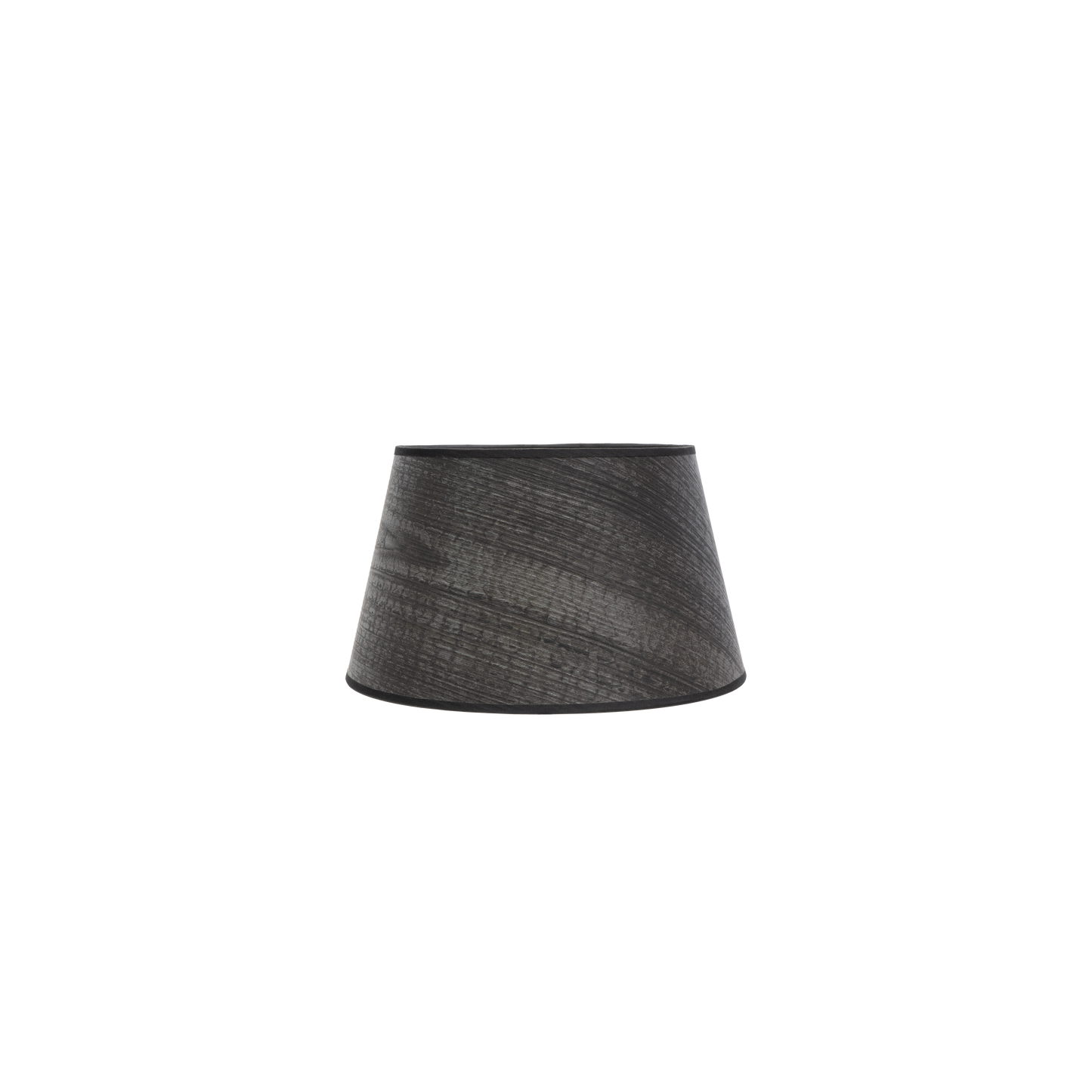 Pantalla Salma fabricada en Textil color Madera Negra, ideal para lámpara de mesa