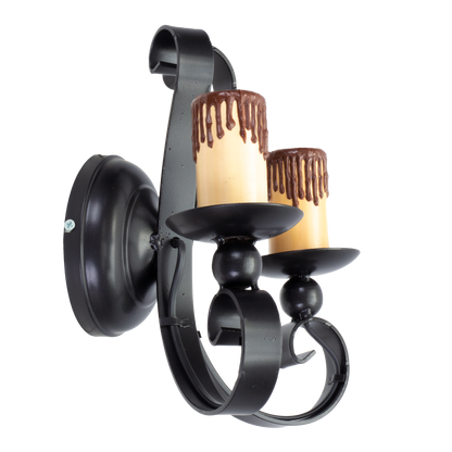 Aplique rústico con 2 luces E27 para una iluminación acogedora