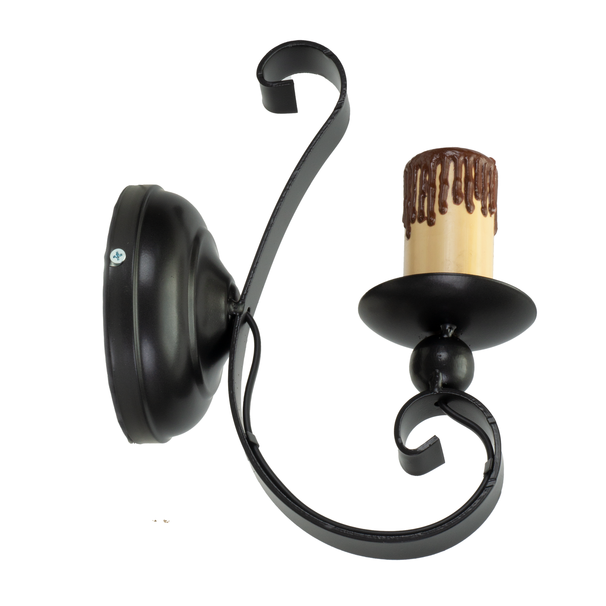 Aplique rústico con casquillo E27 para luz cálida