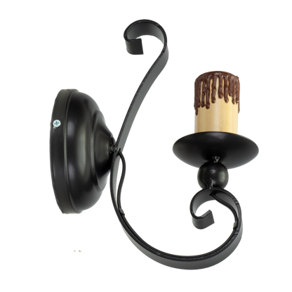 Aplique rústico con casquillo E27 para luz cálida