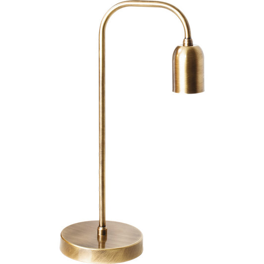 Lámpara de Sobremesa Vintage SPACE 36 cm Curva Cuero LUMIT Interlusa - Vista frontal principal en fondo blanco | LuzGurú