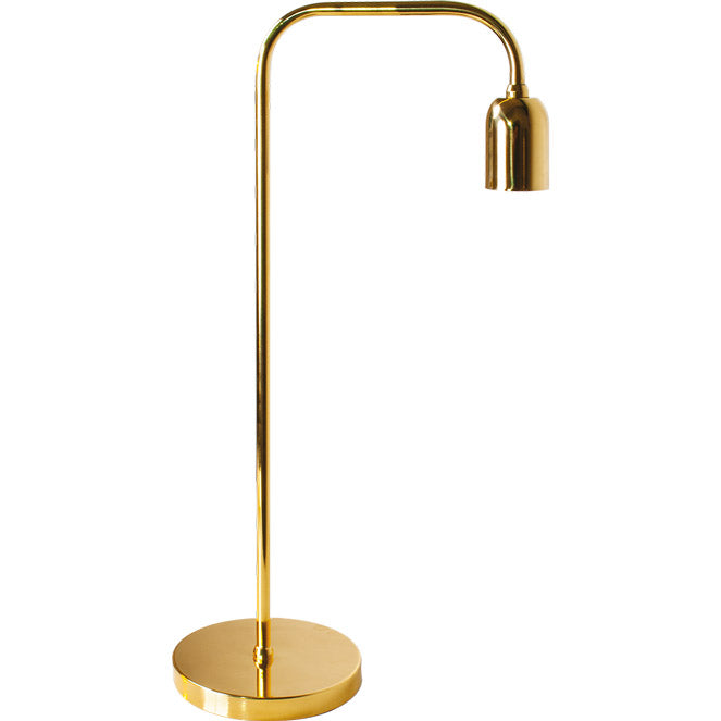Lámpara de Sobremesa Vintage SPACE 53,5 cm Latonado Lumit Interlusa - Vista frontal principal en fondo blanco | LuzGurú