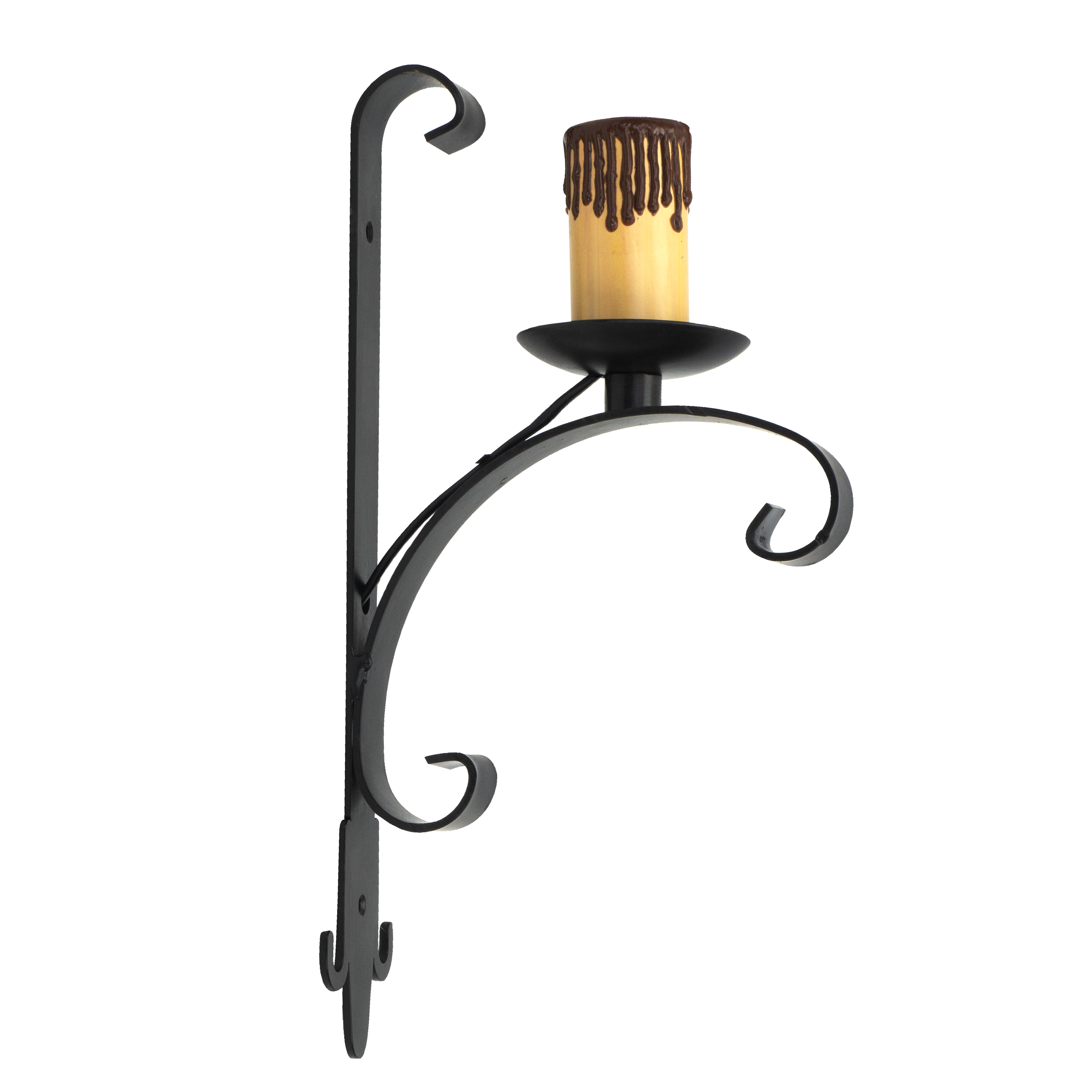 Aplique Rueda Fabrilamp / Abrila fabricado en metal color marrón rústico