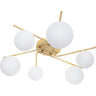 Lámpara de Techo ANALU Interlusa 6xG9 Oro/Blanco diseño moderno