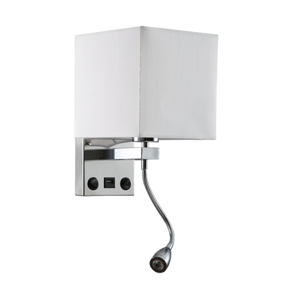 Aplique con lector LED Stephen con 285 lúmenes ideal para lectura