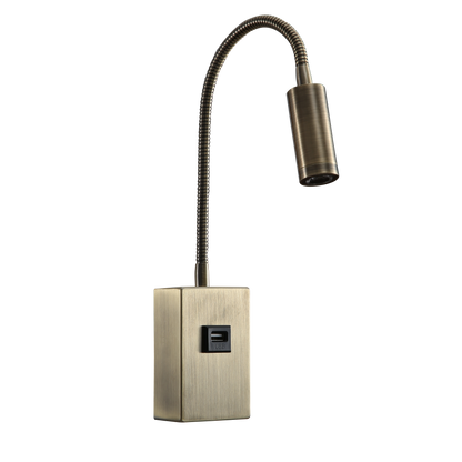 Aplique Capote fabricado en Metal color Cuero, ideal para iluminar tu rincón de lectura