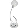 Lámpara de Sobremesa VITA Interlusa cromada con bola de cristal transparente