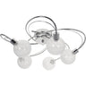 Plafón de techo VITA cromado con bolas de cristal transparentes de Interlusa
