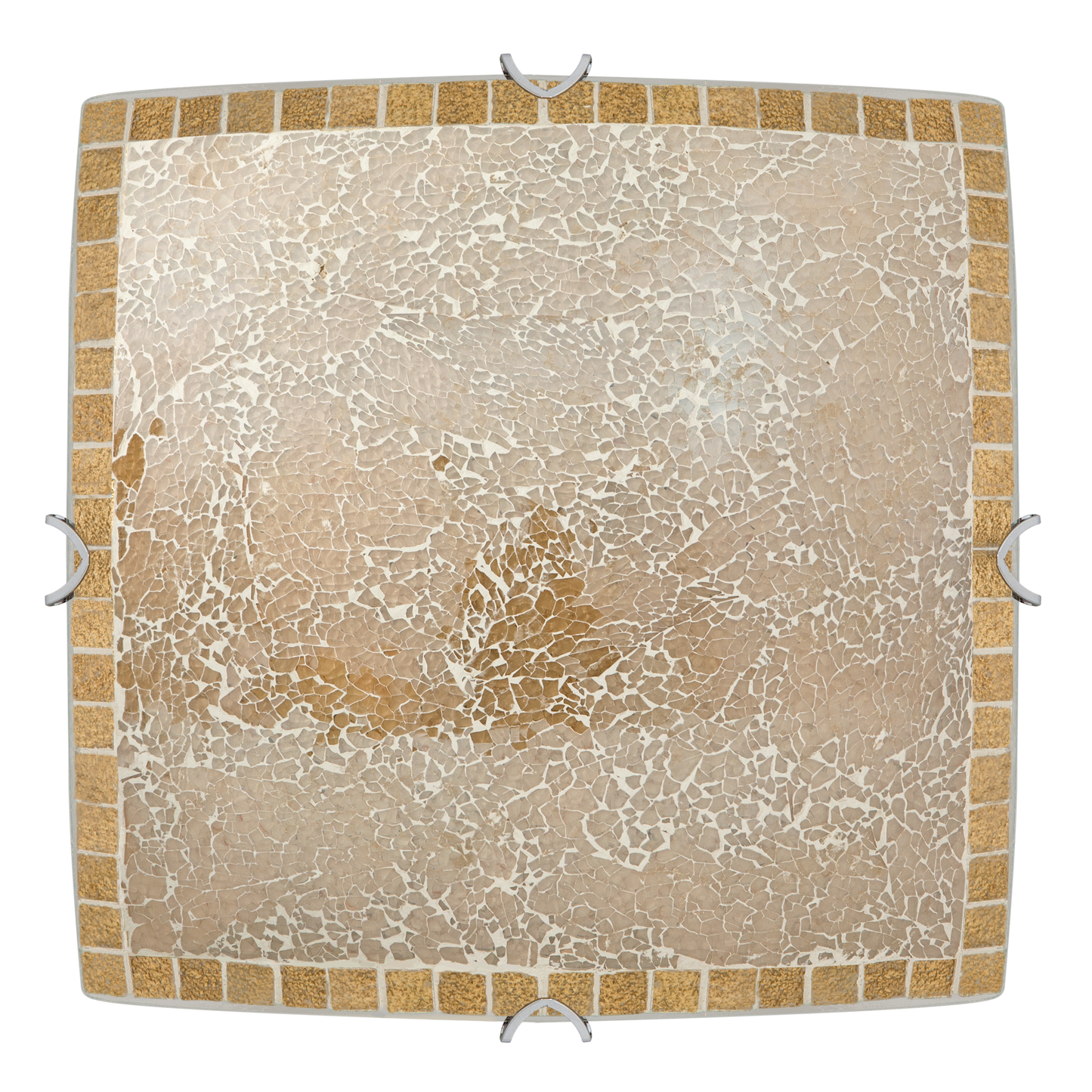 Lámpara de techo estilo clásico con mosaicos ámbar ideal para salón