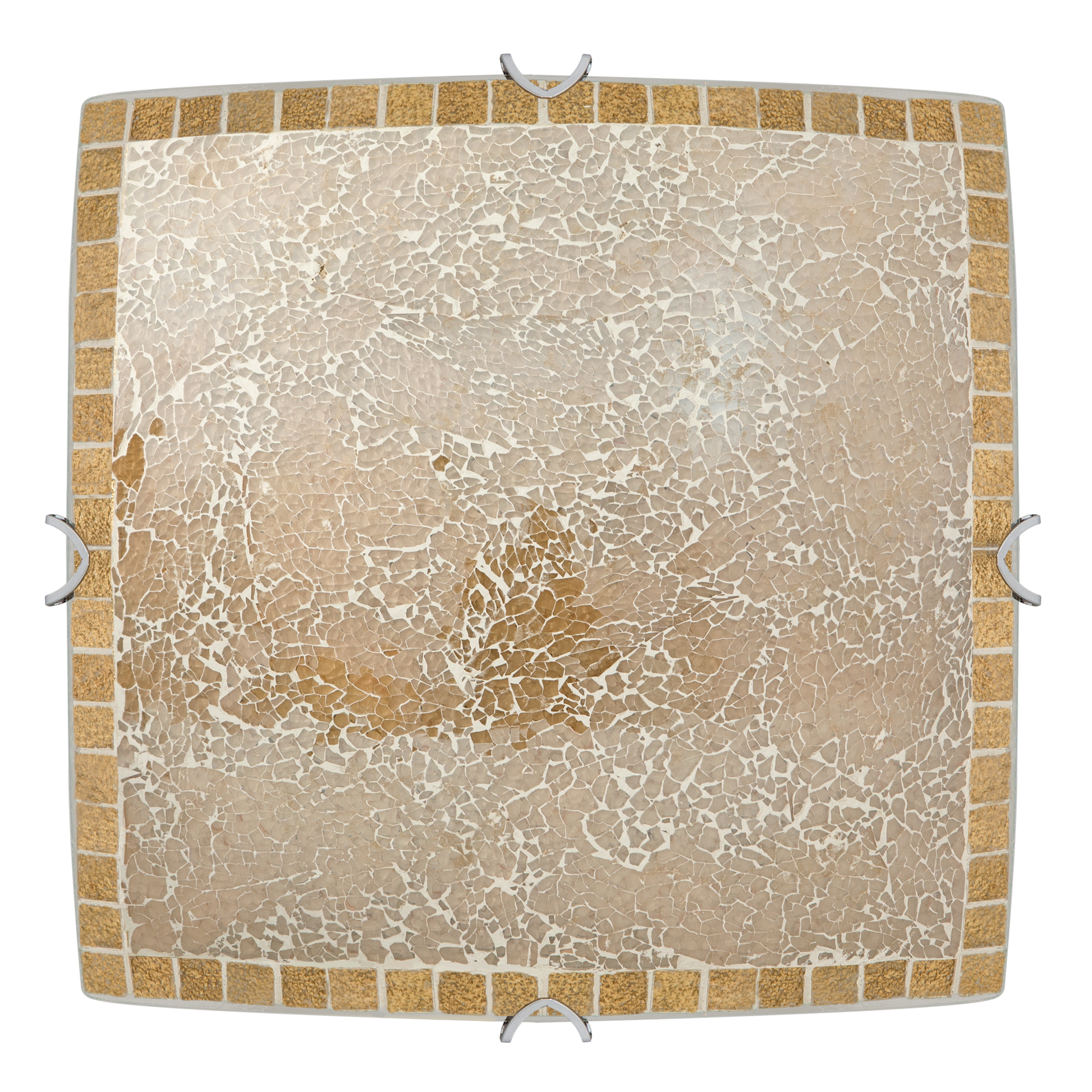 Lámpara de techo estilo clásico con mosaicos ámbar ideal para salón